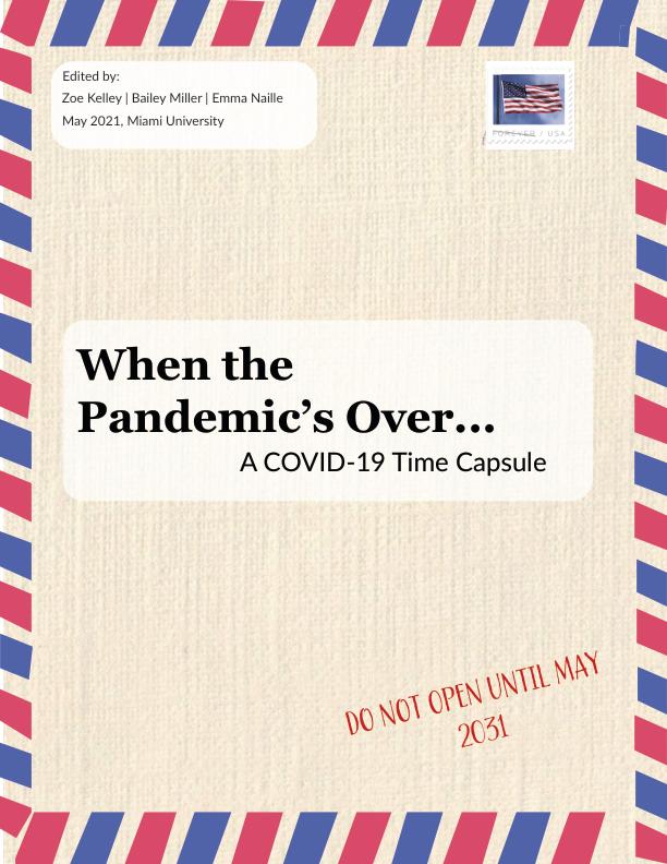 When the Pandemic's Over - Judge's Honorable Mention Winner