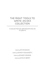 The Right Tools to Write: An EK3 Collection